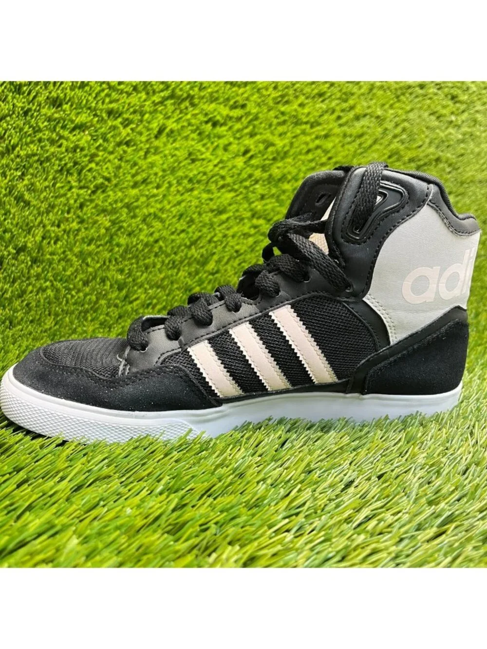 Adidas Originals Extaball Womens Size 6.5 Black Pink Athletic Shoes Sneakers